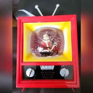 Red TV Snow Globe
